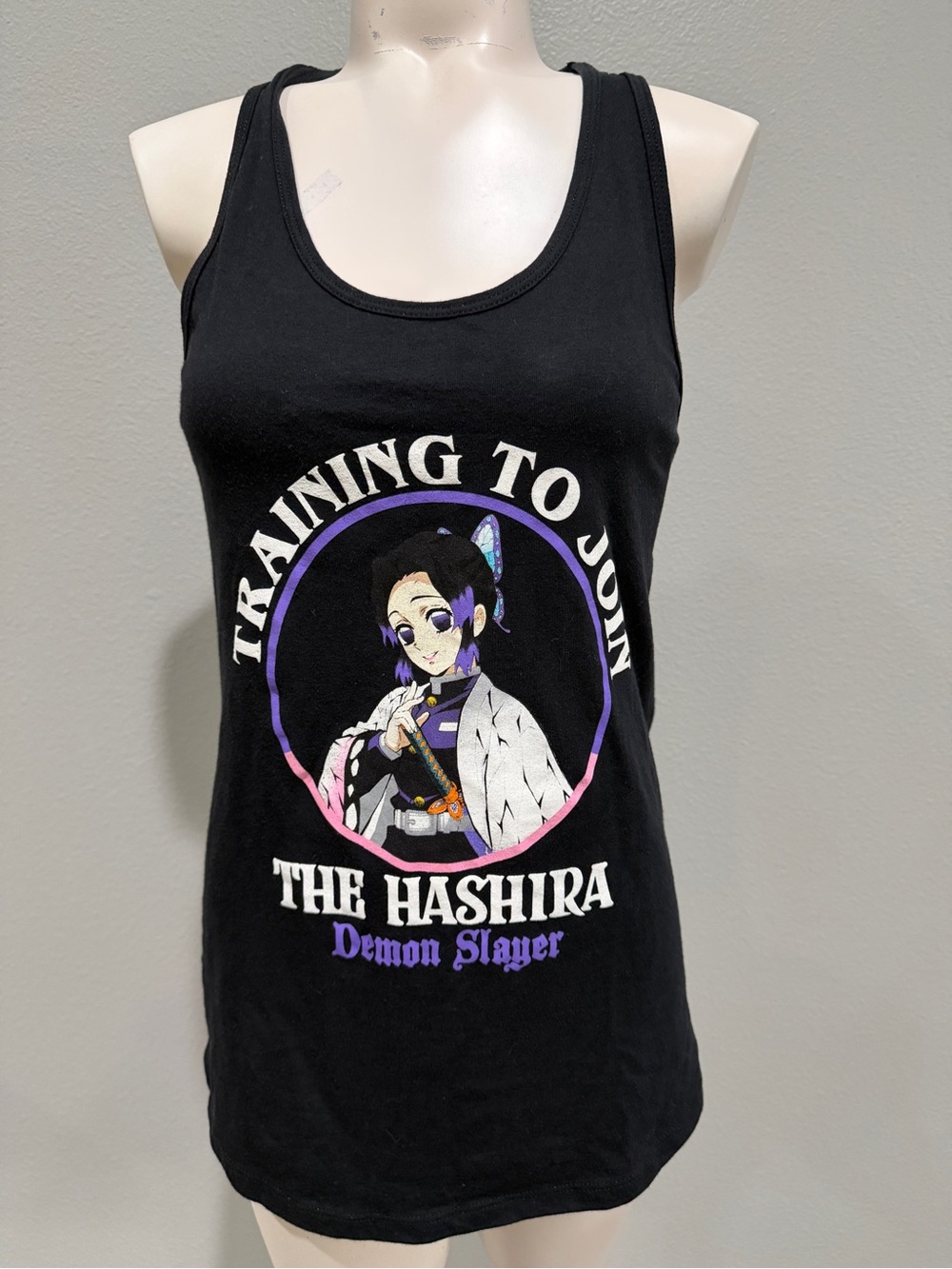 Black Demon Slayer Graphic Tank Top — Training to Join The Hashira